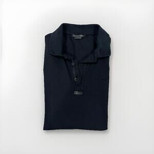 PORSCHE DESIGN MENS BLACK POLO SHIRT SIZE SMALL MADE IN PORTUGAL VGC!